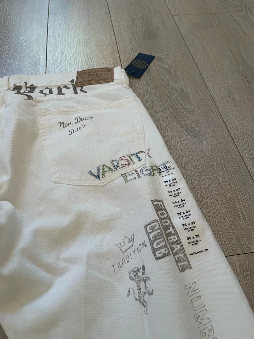 Polo Ralph Lauren The Sullivan Slim Graphic Jeans - White